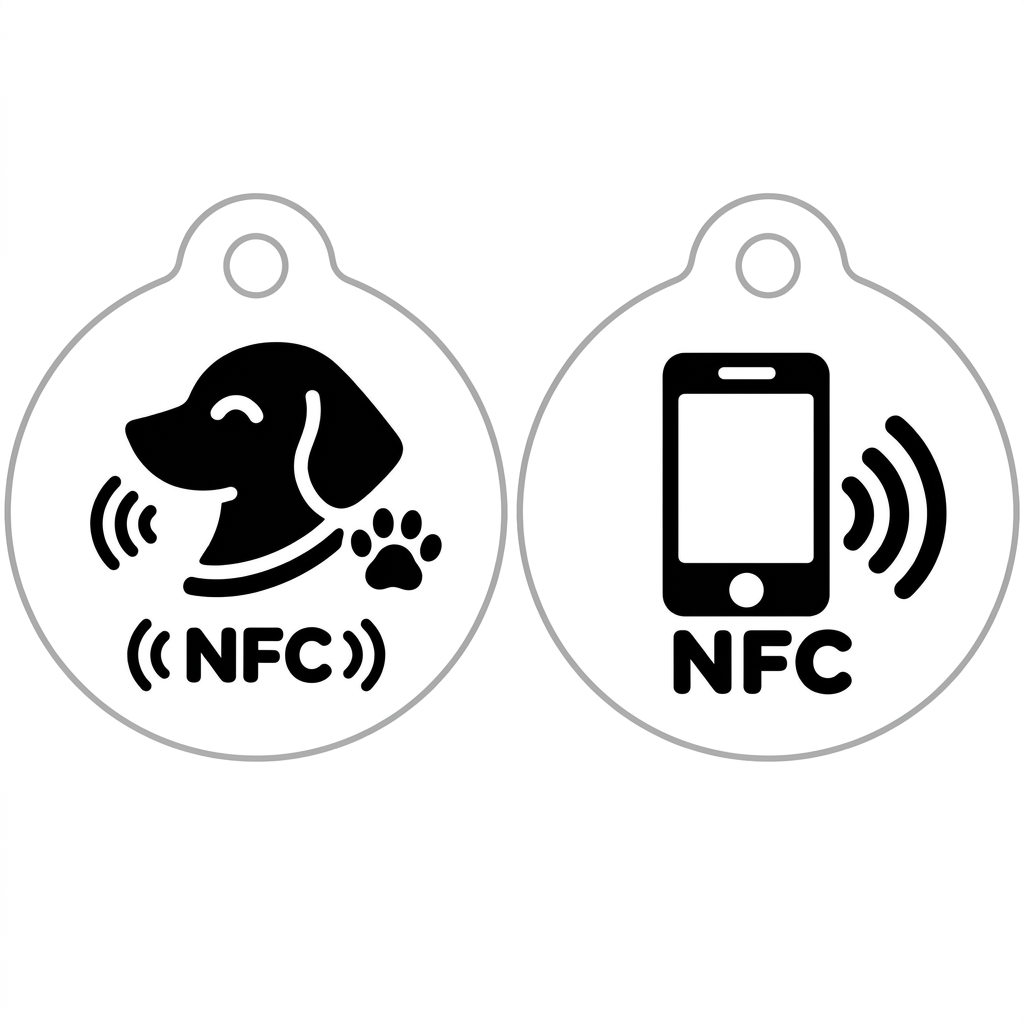 Biely NFC prívesok